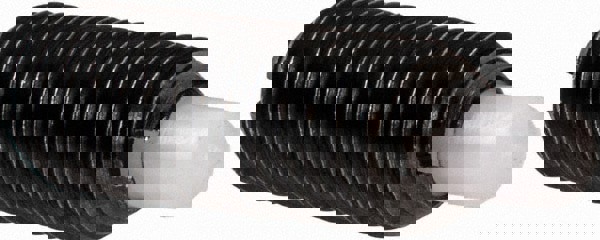 Threaded Spring Plunger: M6 x 1, 16 mm Thread Length, 3.02 mm Dia, 4 mm Projection